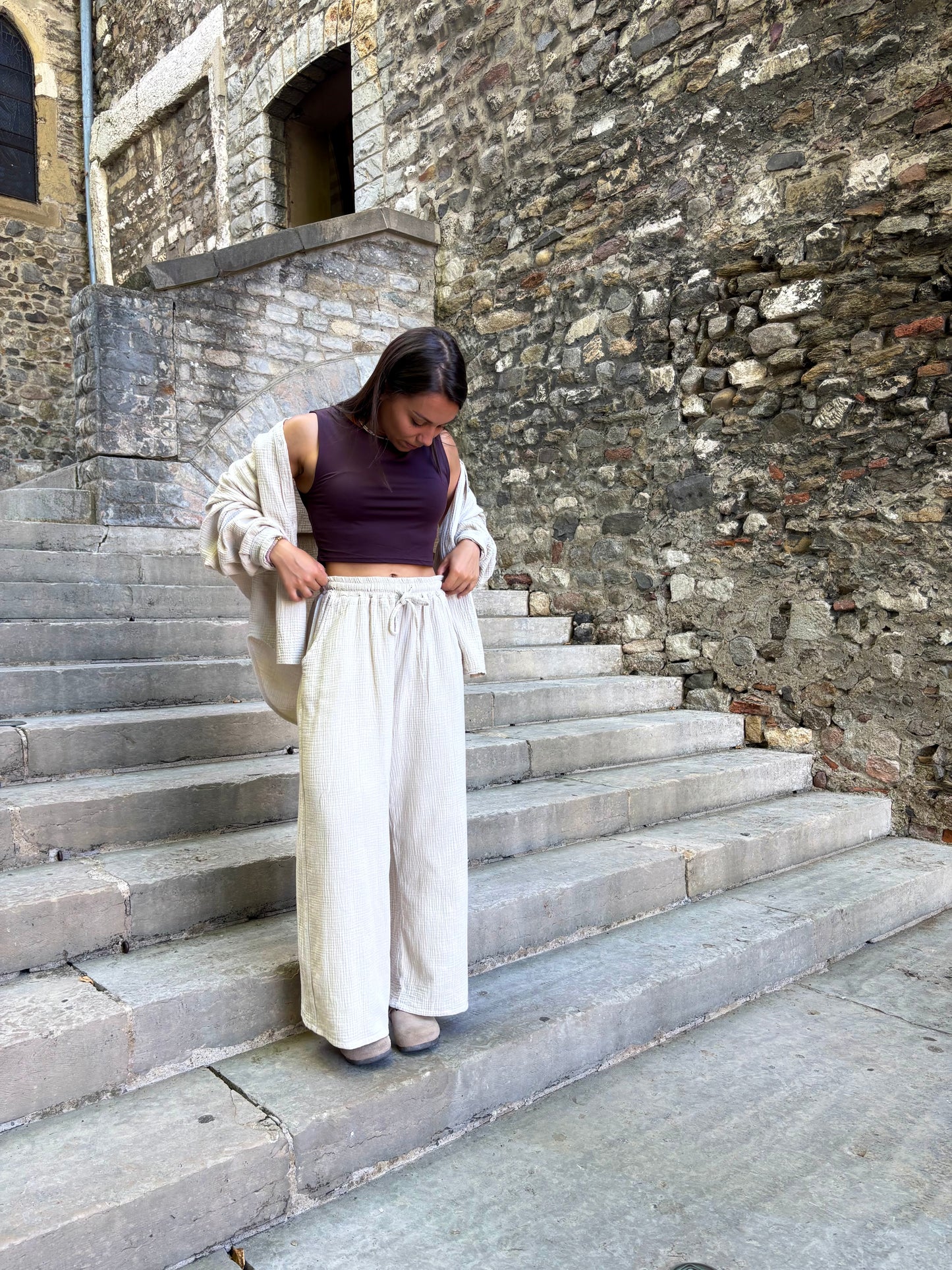 Pantalon gaze de coton