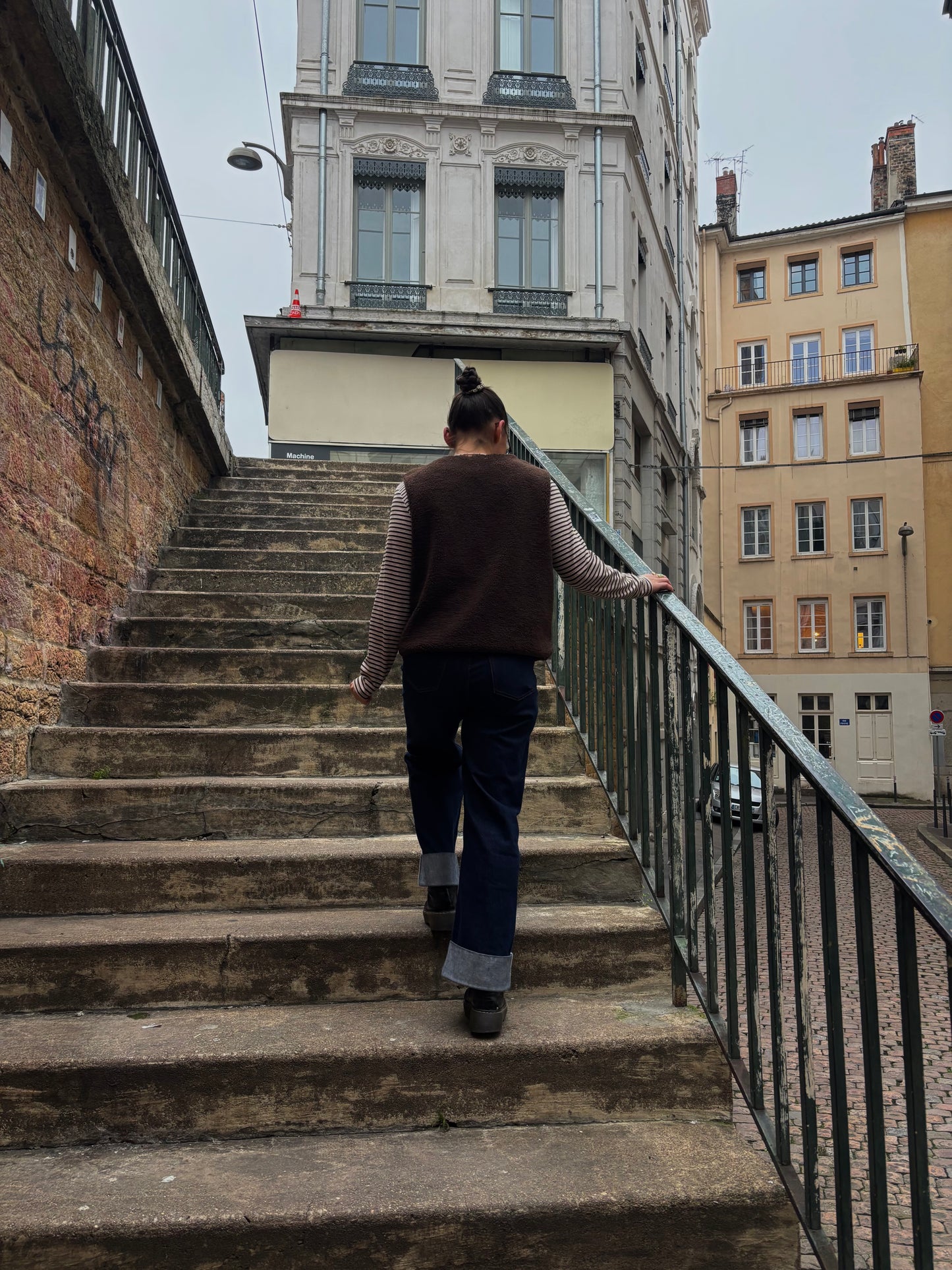 Jeans brut à ourlet