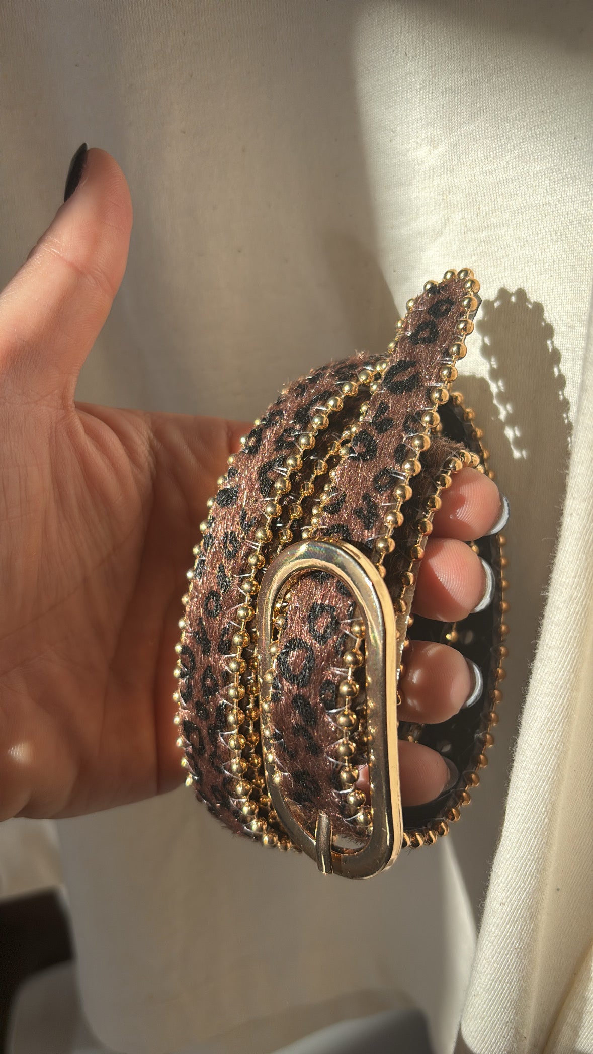 Ceinture Léopard Marron