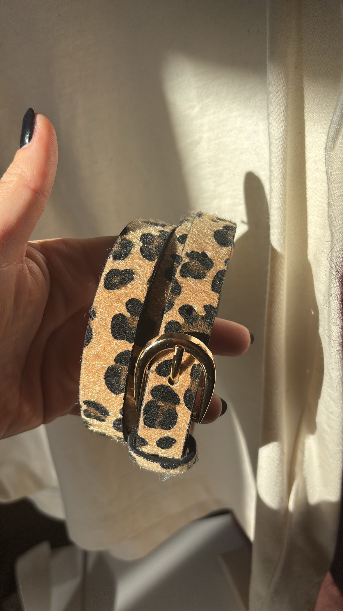 Ceinture Léopard Camel