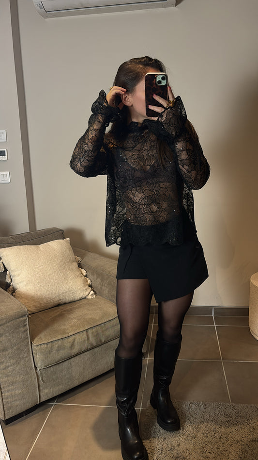 Top dentelle noir