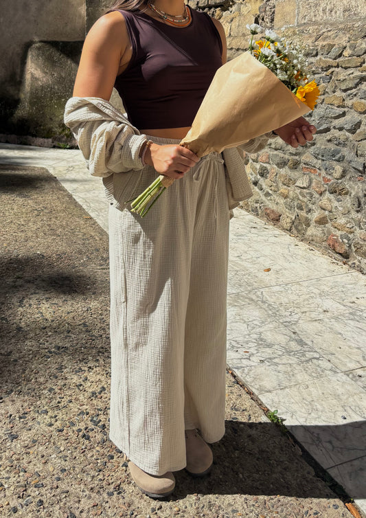 Pantalon gaze de coton