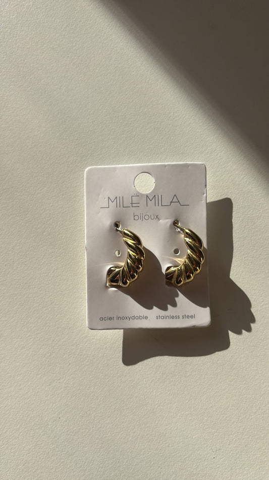 Boucle d'oreilles rondes ajourée